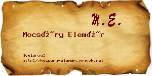Mocsáry Elemér névjegykártya